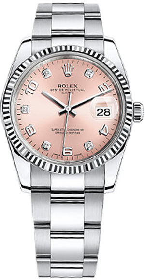 Rolex Oyster Perpetual Watches Ladies Pink Self winding Automatic 115234-0009 Watch