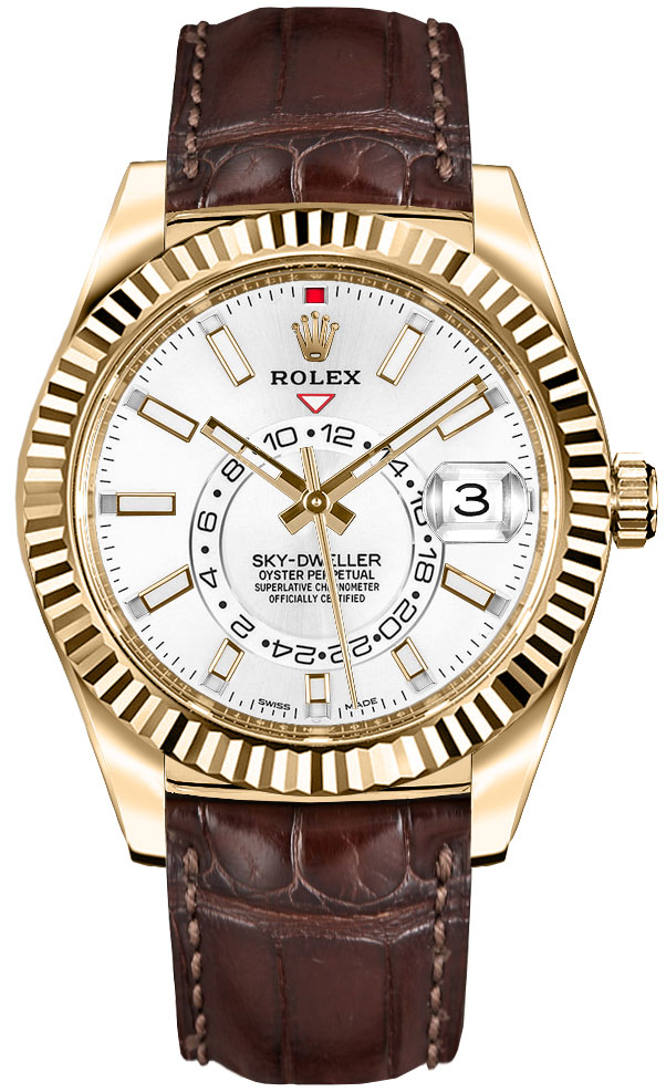 Rolex Sky-Dweller Watches Mens White Self winding Automatic 326138-0010 Watch