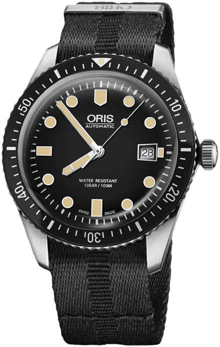 Oris Diving Watches Mens Black Self winding Automatic 73377204054FS Watch