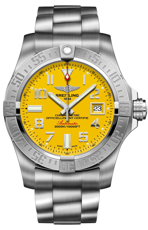 Breitling Avenger Watches Mens Yellow Self winding Automatic Chronometer A17331101I1A1 Watch