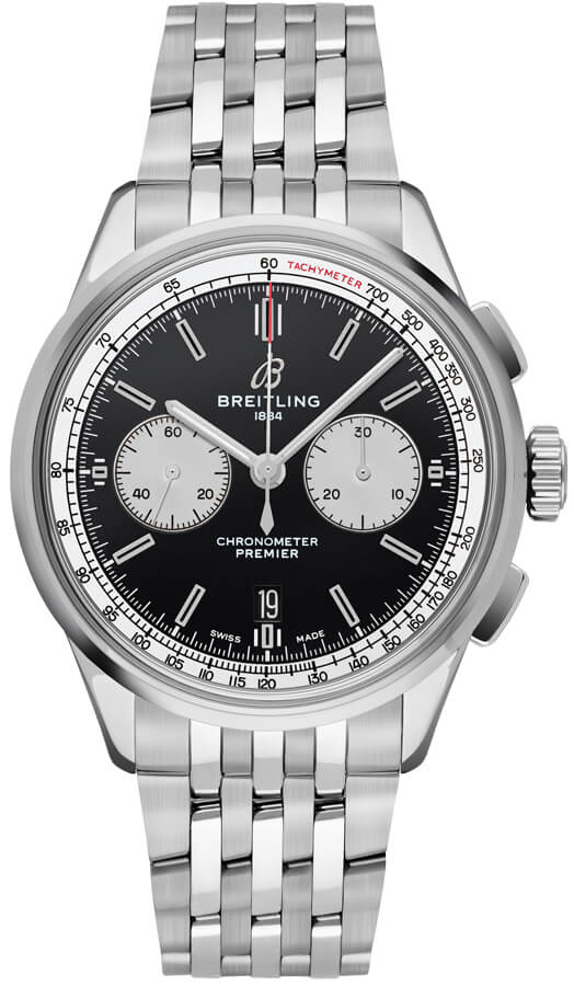 Breitling Premier Watches Mens Black Self winding Automatic Chronometer AB0118371B1A1 Watch