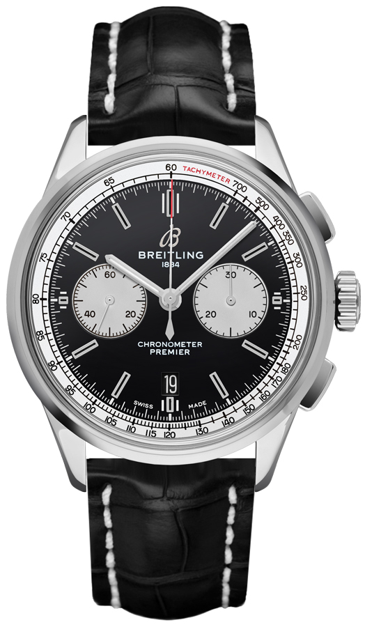 Breitling Premier Watches Mens Black Self winding Automatic Chronometer AB0118371B1P2 Watch