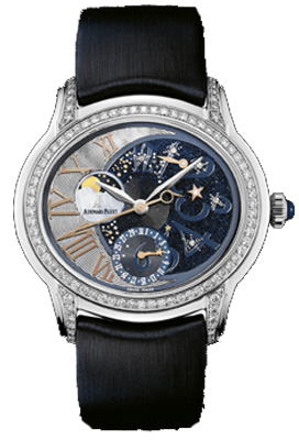 Audemars Piguet Millenary Watches Ladies Mother of Pearl Black Self winding Automatic Chronometer 77315BC-ZZ-D007SU-01 Watch
