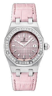Audemars Piguet Royal Oak Watches Ladies Guilloche Pink Battery Operated Quartz 67601ST-ZZ-D057CR-01 Watch