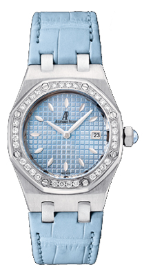 Audemars Piguet Royal Oak Watches Ladies Light Guilloche Blue Battery Operated Quartz 67601ST-ZZ-D302CR-01 Watch