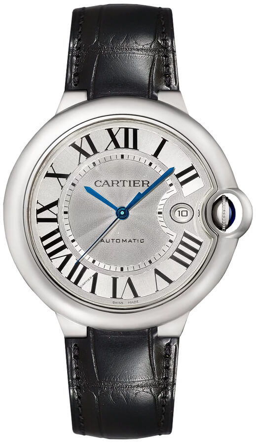 Cartier Ballon Bleu Watches Unisex Silver Guilloche Self winding Automatic WSBB0026 Watch