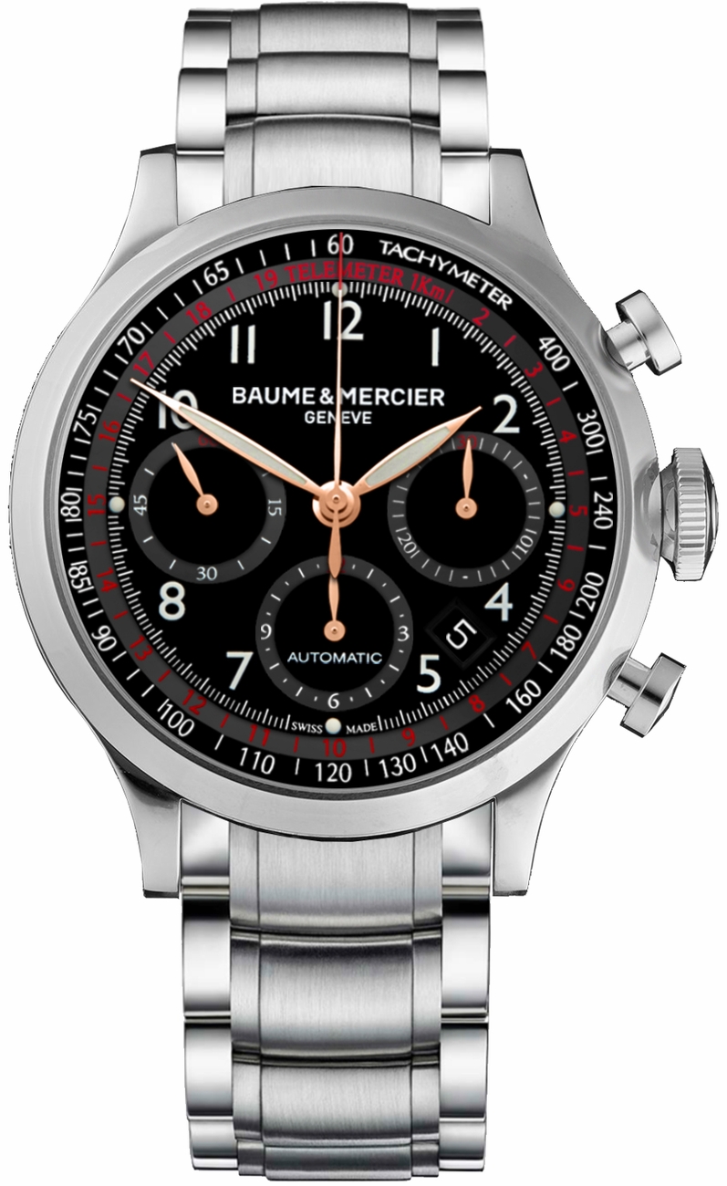 Baume & Mercier Capeland Watches Mens Black Self-winding Automatic MOA10067-SS Watch