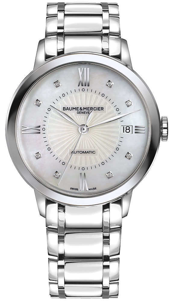 Baume & Mercier Classima Executives Watches Ladies Pearl White Self-winding Automatic MOA10221 Watch