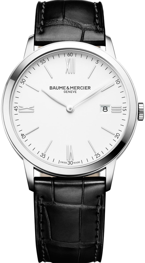 Baume & Mercier Classima Executives Watches Mens White Battery Operated Quartz MOA10323 Watch