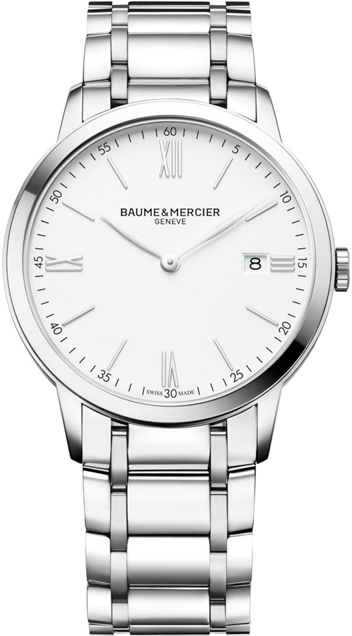 Baume & Mercier Classima Executives Watches Mens White Battery Operated Quartz MOA10354 Watch