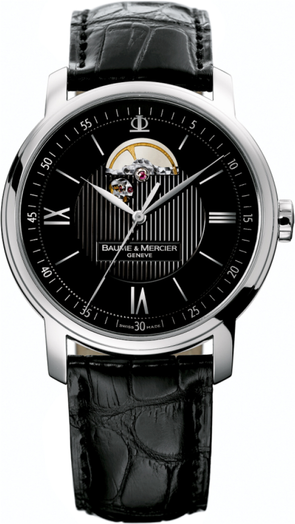Baume & Mercier Classima Executives Watches Mens Guilloche Black Self-winding Automatic MOA8689 Watch