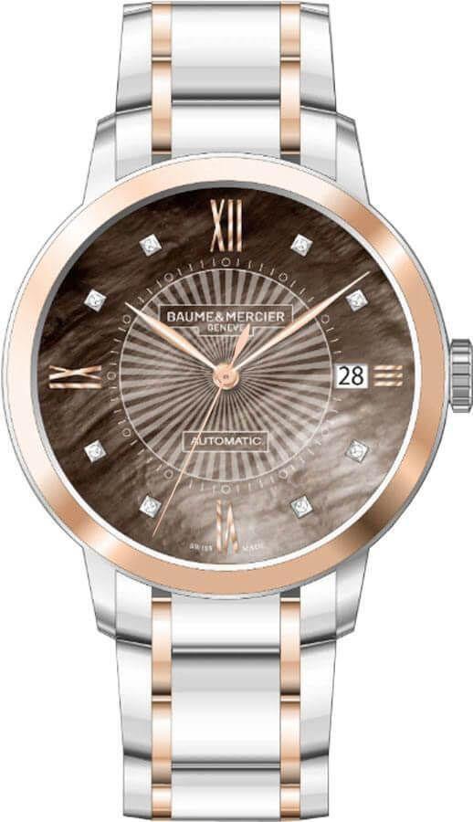 Baume & Mercier Classima Executives Watches Ladies Brown Mother of Pearl Self-winding Automatic MOA10297 Watch