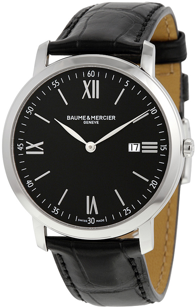 Baume & Mercier Classima Executives Watches Mens Black Battery Operated Quartz MOA10098 Watch