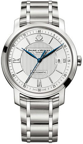 Baume & Mercier Classima Executives Watches Mens Guilloche Silver Self-winding Automatic MOA8837 Watch