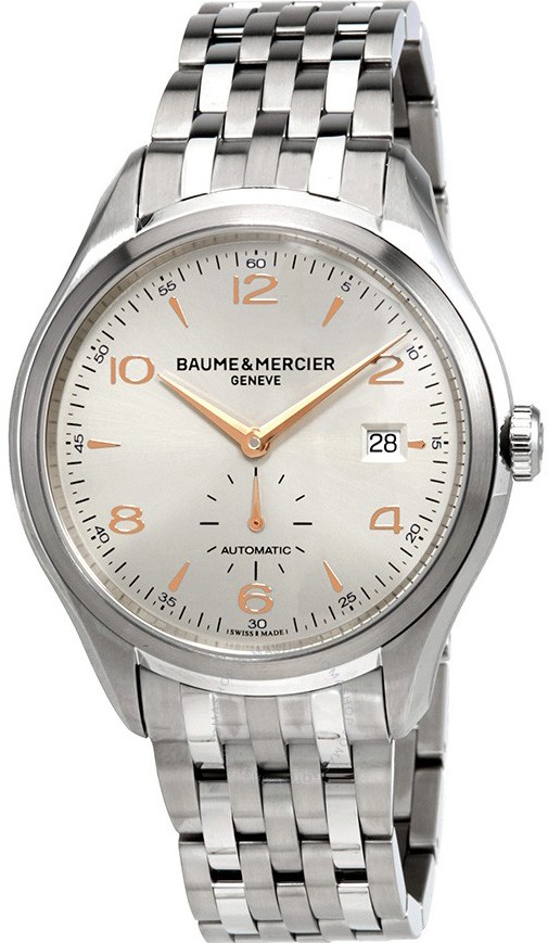Baume & Mercier Clifton Watches Mens Silver Self-winding Automatic MOA10141 Watch