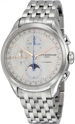 Baume & Mercier Clifton Watches Mens Silver Self-winding Automatic MOA10279 Watch