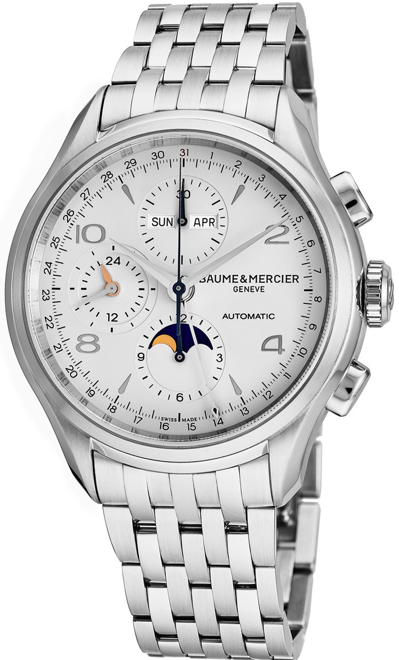 Baume & Mercier Clifton Watches Mens Silver Self-winding Automatic MOA10328 Watch