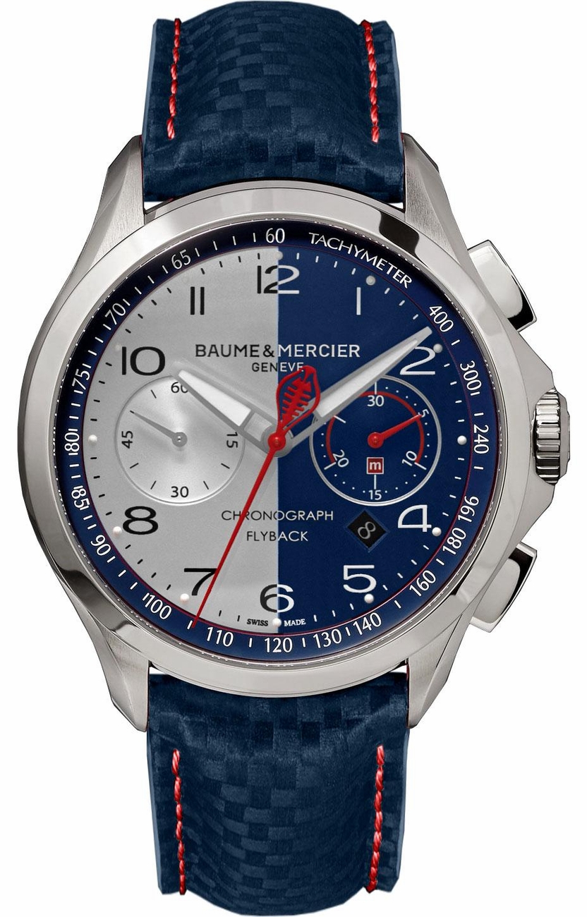 Baume & Mercier Clifton Watches Mens Sun SatinFinished Blue & Silver Self-winding Automatic MOA10344 Watch