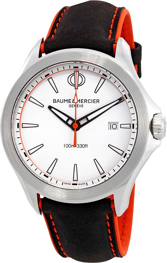 Baume & Mercier Clifton Watches Mens White Battery Operated Quartz MOA10410 Watch