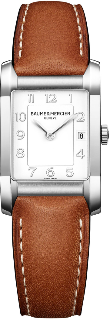 Baume & Mercier Hampton Rectangular Watches Ladies White Battery Operated Quartz MOA10186 Watch