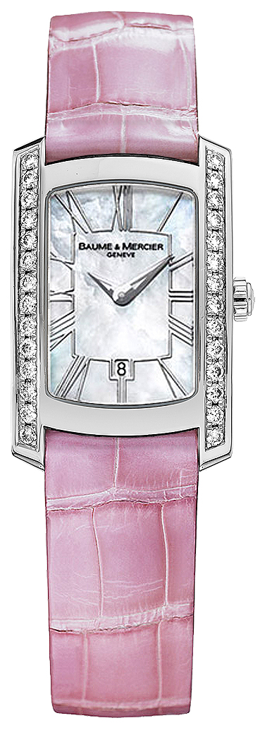 Baume & Mercier Hampton Milleis Watches Ladies Pearl White Battery Operated Quartz MOA8745-PNKCD Watch