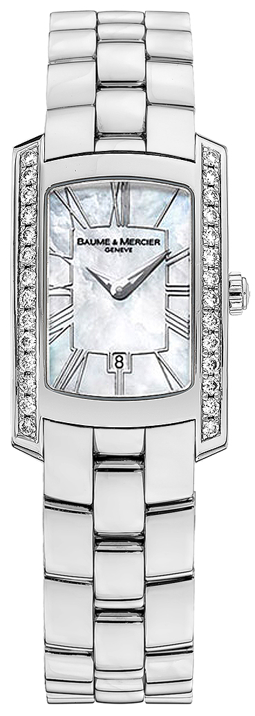 Baume & Mercier Hampton Milleis Watches Ladies Pearl White Battery Operated Quartz MOA8745 Watch