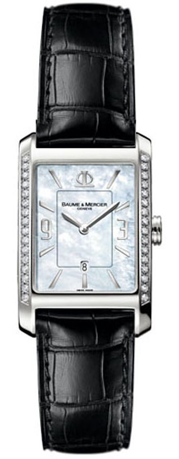 Baume & Mercier Hampton Milleis Watches Mens Pearl White Battery Operated Quartz MOA8811 Watch