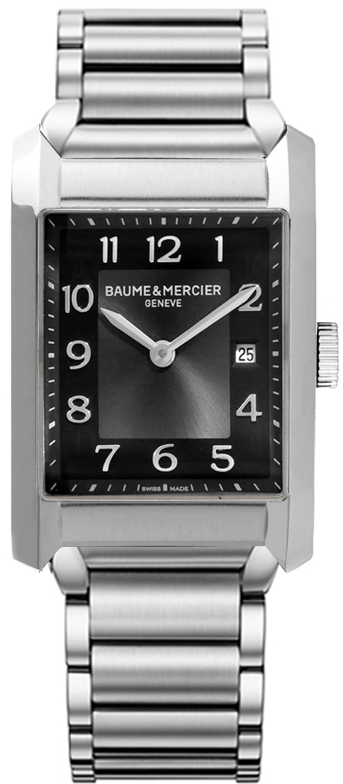 Baume & Mercier Hampton Rectangular Watches Ladies Black Battery Operated Quartz MOA10021 Watch