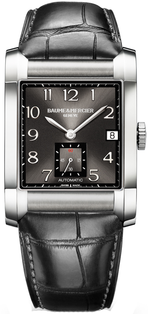 Baume & Mercier Hampton Rectangular Watches Mens Black Self-winding Automatic MOA10027 Watch