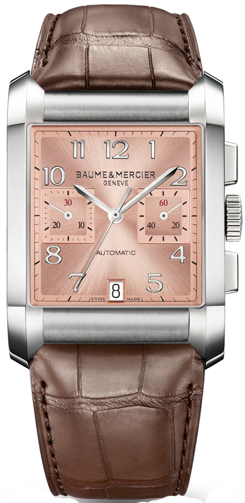 Baume & Mercier Hampton Rectangular Watches Mens Copper Brown Self-winding Automatic MOA10031 Watch