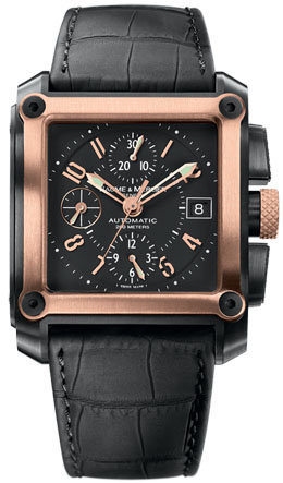 Baume & Mercier Hampton Square Watches Mens Black Self-winding Automatic MOA8825 Watch
