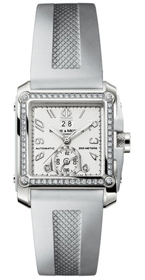Baume & Mercier Hampton Square Watches Mens White Self-winding Automatic MOA8842 Watch