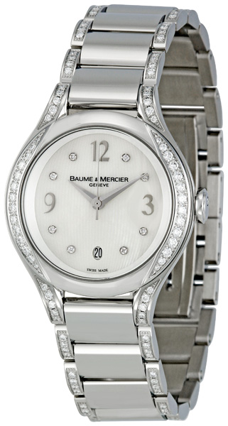 Baume & Mercier Ilea Watches Ladies Pearl White Battery Operated Quartz MOA8800 Watch