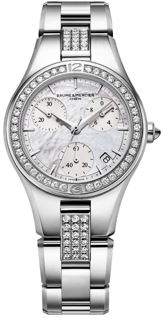 Baume & Mercier Linea Watches Ladies Mother of Pearl White Battery Operated Quartz MOA10017 Watch