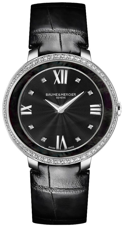 Baume & Mercier Promesse Watches Ladies Black Battery Operated Quartz MOA10166 Watch