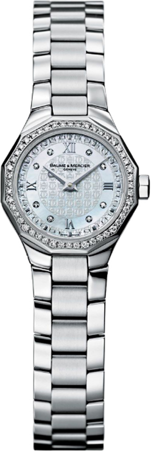 Baume & Mercier Riviera Watches Ladies White Mother of Pearl Battery Operated Quartz MOA8522 Watch