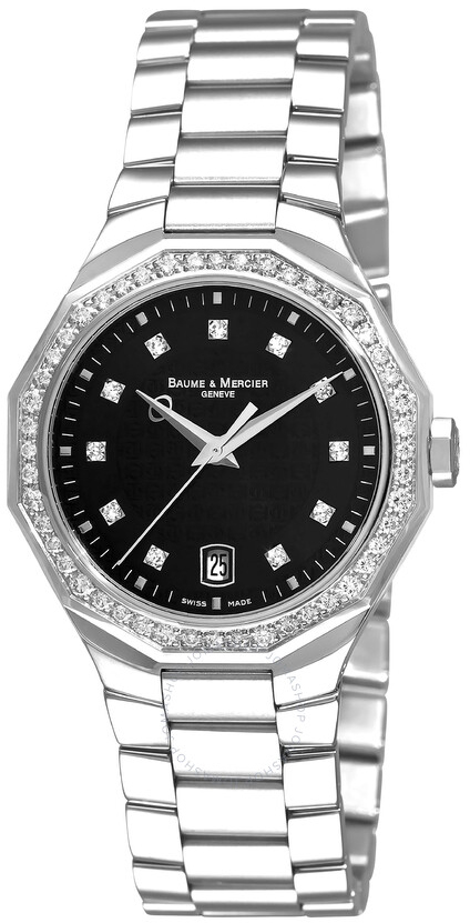 Baume & Mercier Riviera Watches Ladies Black Battery Operated Quartz MOA8716 Watch
