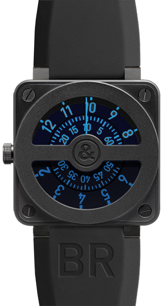 Bell Ross Aviation Instruments Watches  Blue  BR-01-COMPASS-BLUE Watch