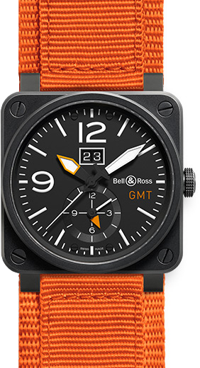 Bell Ross Aviation Instruments Watches Self winding Automatic BR-03-51-GMT-CARBON Watch