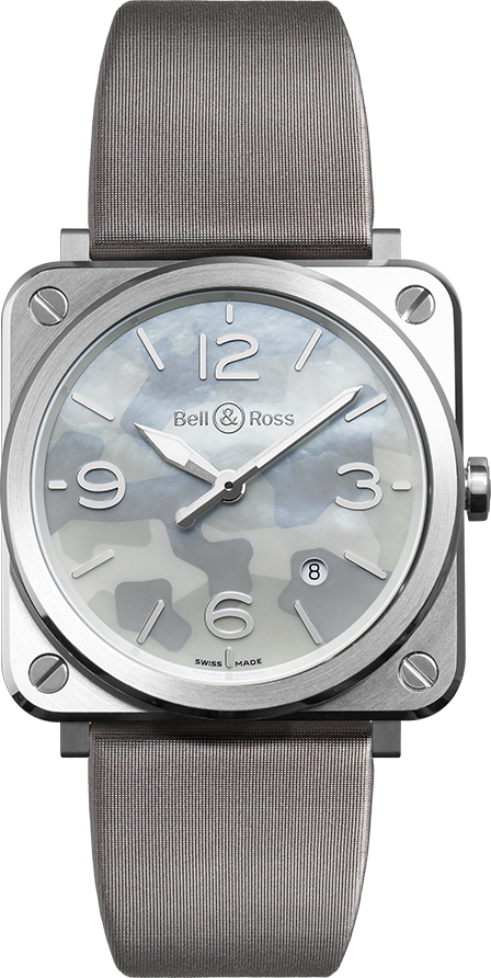 Bell Ross Aviation Instruments Watches Ladies Grey Battery Operated Quartz BR-S-CAMO-ST Watch