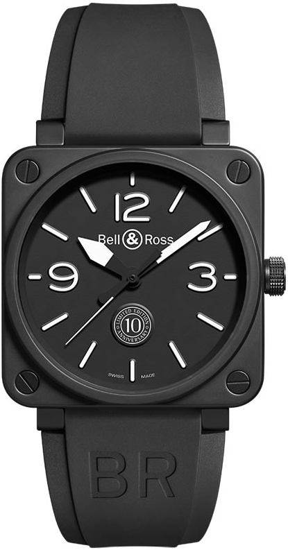 Bell Ross Aviation Instruments Watches Mens Black  BR-01-92-10TH-CERAMIC Watch