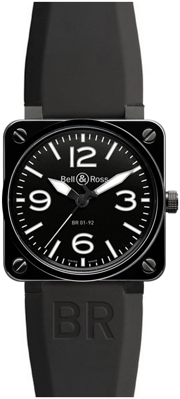 Bell Ross Aviation Instruments Watches  Black  BR-01-92-CERAMIC Watch