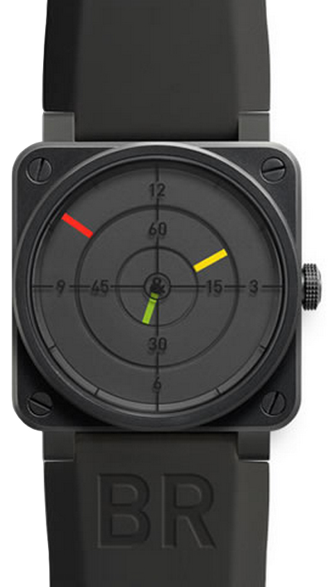 Bell Ross Aviation Instruments Watches Mens Black BR-01-RADAR Watch