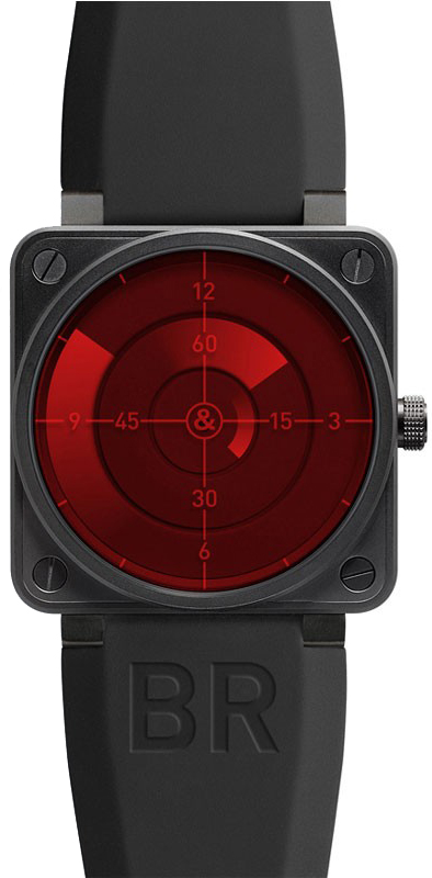 Bell Ross Aviation Instruments Watches Mens Red  BR-01-RED-RADAR Watch