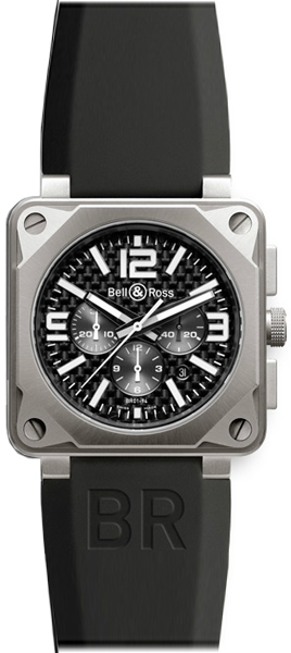 Bell Ross Aviation Instruments Watches  Black  BR-01-94-CHRONOGRAPHE-PRO-TITANIUM-CF Watch