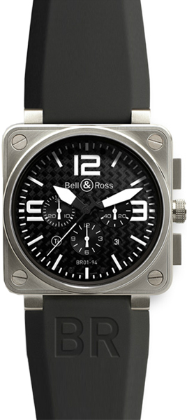 Bell Ross Aviation Instruments Watches  Black  BR-01-94-TITANIUM Watch
