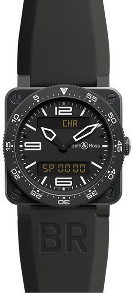 Bell Ross Aviation Instruments Watches  Black  BR-03-TYPE-AVIATION-CARBON Watch