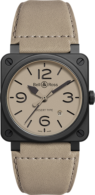 Bell Ross Aviation Instruments Watches Mens Beige Self winding Automatic BR-03-92-DESERT-TYPE Watch