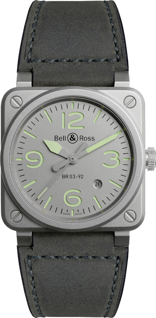 Bell Ross Aviation Instruments Watches  Grey  BR-03-92-HOROLUM Watch