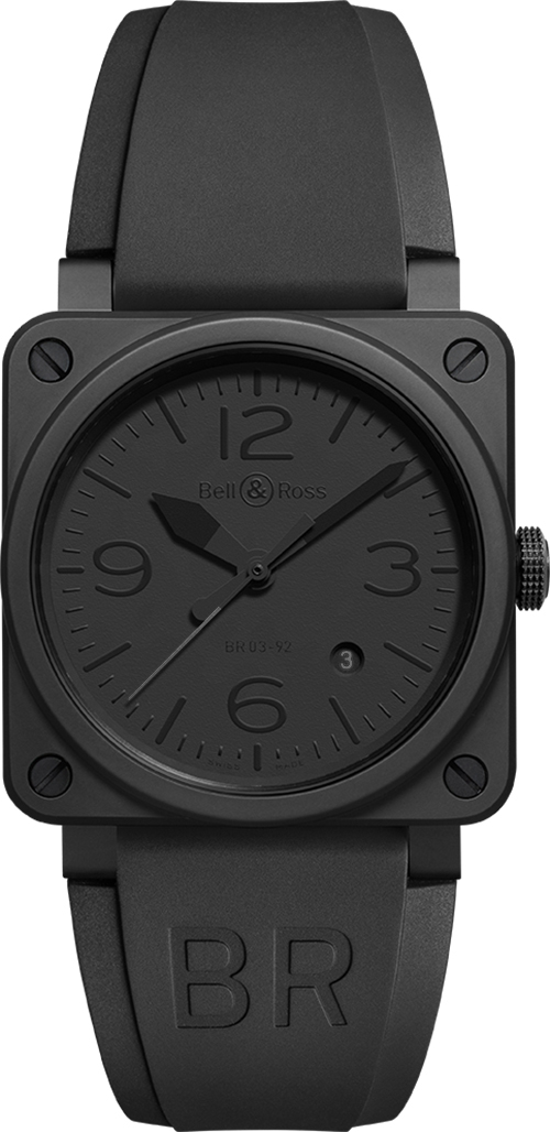 Bell Ross Aviation Instruments Watches Mens  Self winding Automatic BR-03-92-PHANTOM-CERAMIC Watch